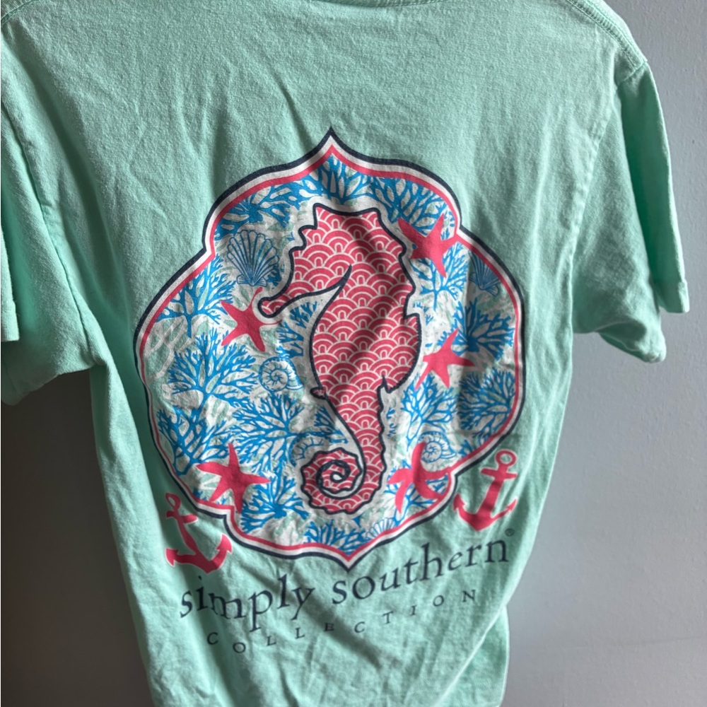 Simply Southern Women’s Short Sleeve Tees in Turquoise, Yellow, Mint (Set of 3) - Picture 3 of 5